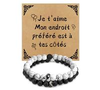 Idee Cadeau Couple Personnalisé,Cadeau Saint Valentin Mariage Noel Noël Cadeaux Pour Duo Couple Copine Copain Mari Rigolo Original Amoureux Amour,Cadeaux Homme Femme Rigolo,Bracelet Femme Homme