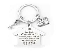 Idée Cadeau Crémaillère Porte-Clés Maison Pour Couple - Porte-Clef Famille, Agent Immobilier, Déménagement, Voisins