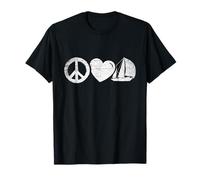 Idée cadeau de marin hippie, signe de paix, amour, voile T-Shirt