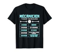 idée cadeau drôle de tarif pour un mécanicien T-Shirt