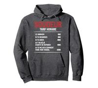 Idée Cadeau Drôle De Taux Horaire De Soudage pour Un Soudeur Sweat à Capuche, Unisexe pour Adultes, Chiné Foncé, S