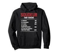 Idée Cadeau Drôle De Taux Horaire De Soudage pour Un Soudeur Sweat à Capuche, Unisexe pour Adultes, Noir, XL