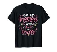Idée Cadeau Femme Grossesse Future Maman, cœur Qui Brille T-Shirt