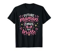 Idée Cadeau Femme Grossesse Future Maman, cœur Qui Brille T-Shirt