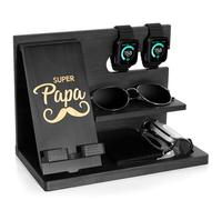 Idee Cadeau Fete Des Peres, Cadeau Papa, Organiseur de Bureau en Bois, Support de Telephone Bois, Fete des Peres Cadeau pour Papa Station d'accueil en Bois Organiseur de Table Cadeau Anniversaire Papa
