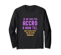 Idee Cadeau Fille 15 Ans Ado Original - Accro a Mon Tel Manche Longue