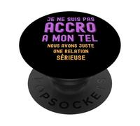 Idee Cadeau Fille 15 Ans Ado Original - Accro a Mon Tel PopSockets PopGrip Adhésif