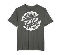 Idée Cadeau Futur Tonton Drôle Meilleur Tonton du Monde T-Shirt, Homme Grandes Tailles, Asphalte, 2X Tall