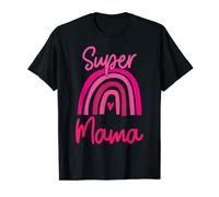 Idée Cadeau Future Maman Drôle Super Mama Arc-en-ciel T-Shirt