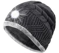 Idee Cadeau Homme Bonnet LED - Cadeau Noel Homme Original Cadeau Motard Pecheur, Bonnet Hiver Lampe Frontale Cadeaux Pour Homme Papa, Idée Cadeau Papa Cadeau Homme Original Utile Cadeau Saint Valentin