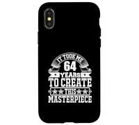 Idée Cadeau Humoristique pour 64e Anniversaire 64 Ans Coque pour iPhone X/XS