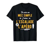 Idée Cadeau Humour Apero Escalade Tee Shirt Humoristique T-Shirt