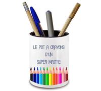 Idée cadeau maître d'école - Pot à crayons d'un super maître