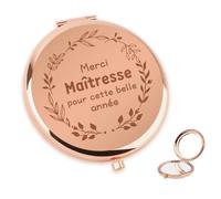 Idee Cadeau Maitresse D'école fin D'Année Miroir de Poche Merci Maitresse Cadeau Nounou fin de Contrat Cadeaux Atsem Cadeaux Aesh D'éCole fin D'année Directrice D'école Départ Retraite Maitresse Noel