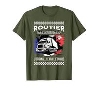 Idée-Cadeau Marseille Humour Routier Marseillais Homme T-Shirt, Homme, Olive, L