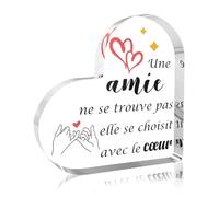 Idée Cadeau Meilleure Amie Femme,Cadeau pour Une Amie Original Anniversaire Femme Original Utile Saint Valentin Retraite Noel Noël Cadeaux Rigolo,Décorations en Acrylique
