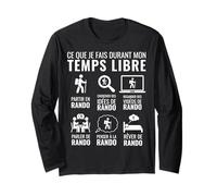 Idée Cadeau Noel Drôle Montagne Rando Temps Libre Randonnée Manche Longue