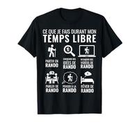 Idée Cadeau Noel Drôle Montagne Rando Temps Libre Randonnée T-Shirt