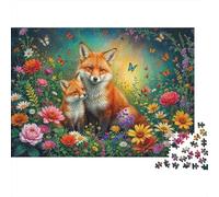 Idée Cadeau Noël : Foxes in The Garden Puzzle 1000 Pièces, 38x26cm/1000pcs | Pour une séance de puzzle après une journée chargée : ce puzzle 1000 pièces adulte associe concentration et détente.