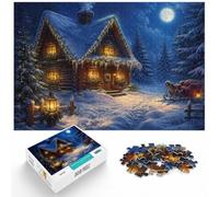 Idée Cadeau Noël : Santa's Cozy Christmas Cottage Puzzle 1000 Pièces, 1000pcs (75x50cm)