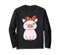 Idée-cadeau Occitanie Cochon avec Drapeau de l'Occitanie Manche Longue