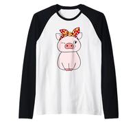Idée-cadeau Occitanie Cochon avec Drapeau de l'Occitanie Manche Raglan