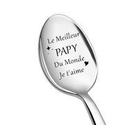 Idee Cadeau Papy Cadeau Papi Cuillere à Café Thé en Acier Inox Cadeau Anniversaire Papy Cadeaux Noel Papi Cadeau Retraite pour Grand Pere Cadeaux Noel Homme pour Papy Grand Père Cadeau Cuillere