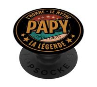 Idée Cadeau Papy Homme Mythe Légende Humour Grand Père PopSockets PopGrip Adhésif