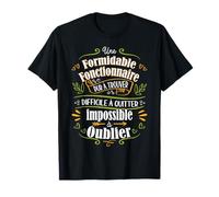 Idée Cadeau pour Fonctionnaire Femme Cadeaux T-Shirt Noir Unisex Adulte Coupe Classique Manche Courte Size S 'Une Fonctionnaire Formidable' Coton 100% Imported