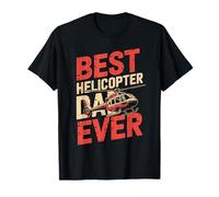 Idée cadeau pour homme avec inscription « Best Helicopter Dad Ever » T-Shirt