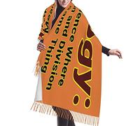 Idée cadeau pour maman, orange Bless This O Lord We Pray Christian Inspirational Prayer For All Tassels Soft Scarve Shawls Wraps, CWH01, taille unique