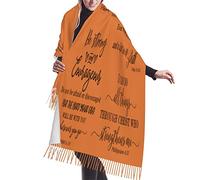 Idée cadeau pour maman, orange Bless This O Lord We Pray Christian Inspirational Prayer For All Tassels Soft Scarve Shawls Wraps, GM303, Taille unique