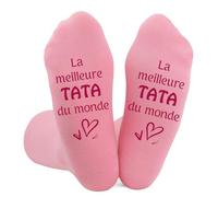 Idée Cadeau Tata Anniversaire Tante Cadeau pour Tata Anniversaire,Idee Cadeaux Meilleure Tatie Femme Noel Original Noël Merci Cadeaux pour Femme Tante Chaussettes Meilleur Tatie Original Personnalisé
