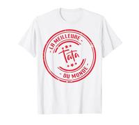 Idée Cadeau Tata ou Tatie Drôle Meilleure Tata du Monde T-Shirt, Homme, Blanc, 4XL