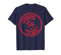 Idée Cadeau Tata ou Tatie Drôle Meilleure Tata du Monde T-Shirt, Homme, Bleu Marine, 4XL