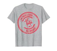 Idée Cadeau Tata ou Tatie Drôle Meilleure Tata du Monde T-Shirt, Homme, Gris Chiné, S