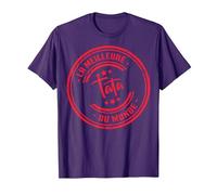 Idée Cadeau Tata ou Tatie Drôle Meilleure Tata du Monde T-Shirt, Homme, Violet, 3XL