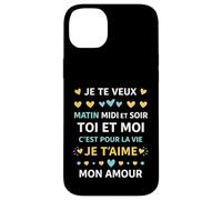 idée Couple toi et Moi C'est pour la Vie Je t'aime Mon Amour Coque pour iPhone 14 Plus