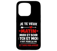 idée Couple toi et Moi C'est pour la Vie Je t'aime Mon Amour Coque pour iPhone 15 Pro