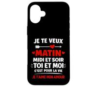 idée Couple toi et Moi C'est pour la Vie Je t'aime Mon Amour Coque pour iPhone 16 Plus