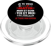 idée Couple toi et Moi C'est pour la Vie Je t'aime Mon Amour PopSockets PopGrip pour MagSafe