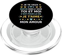idée Couple toi et Moi C'est pour la Vie Je t'aime Mon Amour PopSockets PopGrip pour MagSafe