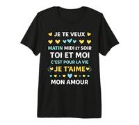 idée Couple toi et Moi C'est pour la Vie Je t'aime Mon Amour T-Shirt Haut de Gamme