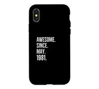 Idée d'anniversaire géniale Depuis mai 1981 Coque pour iPhone X/XS