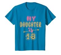 Idée de 18e anniversaire pour elle avec inscription « My Daughter Is 18 Years Old » T-Shirt