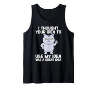 Idée de Chat Amusante penseur Graphique Humour Amoureux des Chats Débardeur