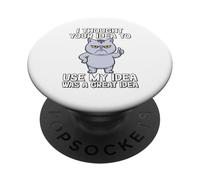 Idée de Chat Amusante penseur Graphique Humour Amoureux des Chats PopSockets PopGrip Adhésif