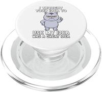 Idée de Chat Amusante penseur Graphique Humour Amoureux des Chats PopSockets PopGrip pour MagSafe