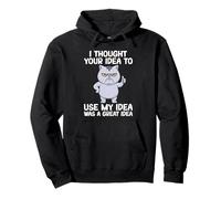 Idée de Chat Amusante penseur Graphique Humour Amoureux des Chats Sweat à Capuche
