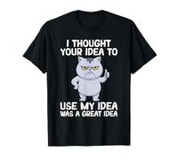 Idée de Chat Amusante penseur Graphique Humour Amoureux des Chats T-Shirt